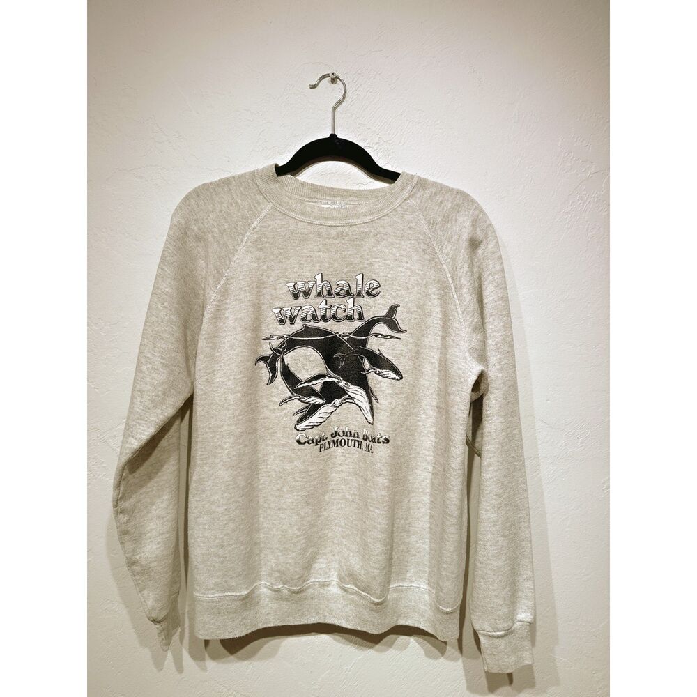 Vintage Hanes Women's Plymouth Massachusetts Grey Sweatshirt Size Large